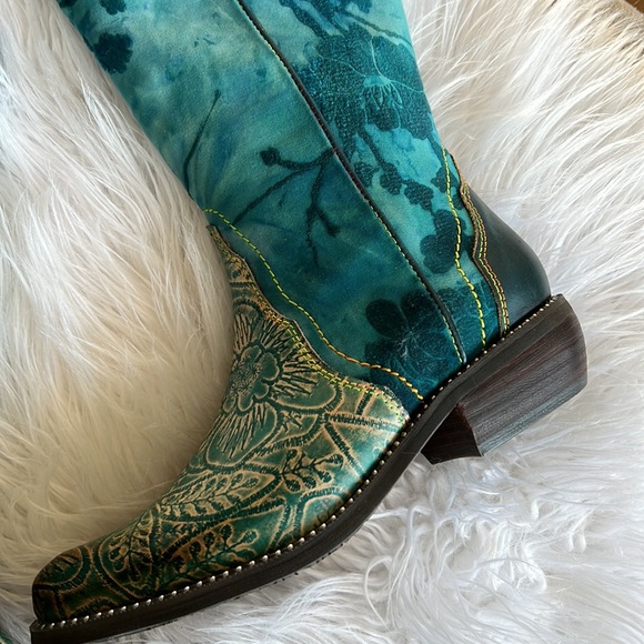 👗 Spring step L’Artise Laretilyn turquoise boot - Picture 4 of 9